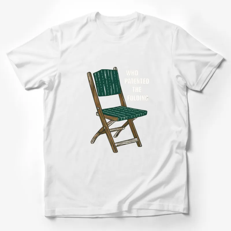 Vintage Folding Chair Graphic T-Shirt, Retro Chair Design, Unique Home Decor Inspired Tee, Unisex Fashion Male T-Shirt