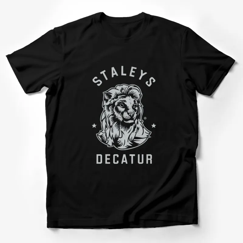 Vintage Staley Decatur Lion Logo T-Shirt, Retro Style Graphic Tee, Unisex Casual Fashion Wear Male T-Shirt