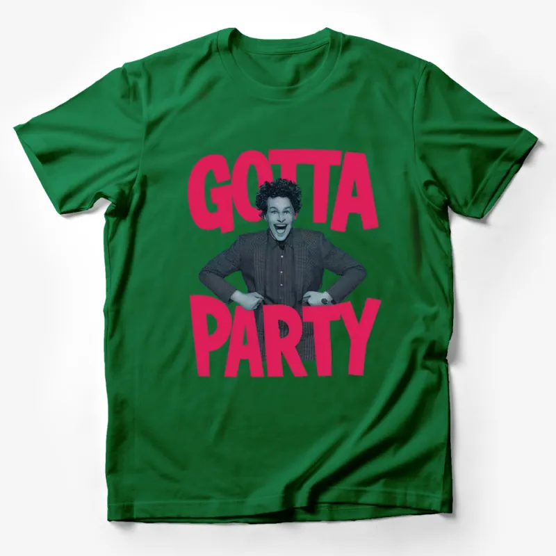 Gotta Party Graphic Tee, Bold Red and Blue, Fun Event Casual Wear Unisex T-Shirt Male T-Shirt