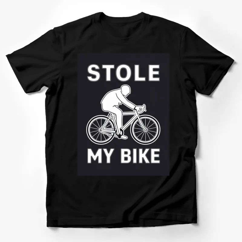 Stole My Bike Funny Cyclist Graphic T-Shirt, Unique Biking Lover Gift Tee Male T-Shirt