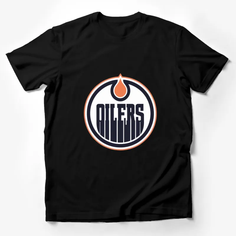 Oilers Themed T-Shirt, Vintage Style Sports Logo Tee, Casual Graphic Shirt for Fans Male T-Shirt