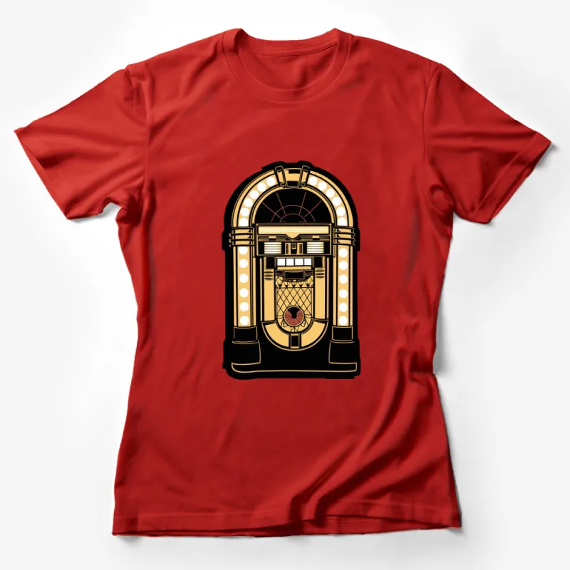 Vintage Jukebox T-Shirt, Classic Retro Music Box Design, Unique Graphic Tee, Gift for Music Lovers Female T-Shirt