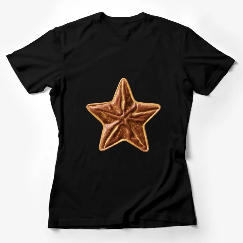 Bronze Star T-Shirt, Sparkling Star Graphic Tee, Cool Celestial Print Shirt, Unisex Fashion Top Female T-Shirt