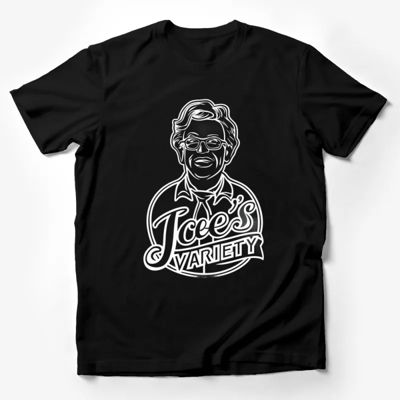 Vintage Style Joe's Variety Neon Sign Graphic T-Shirt, Cool Retro Inspired Casual Tee Male T-Shirt