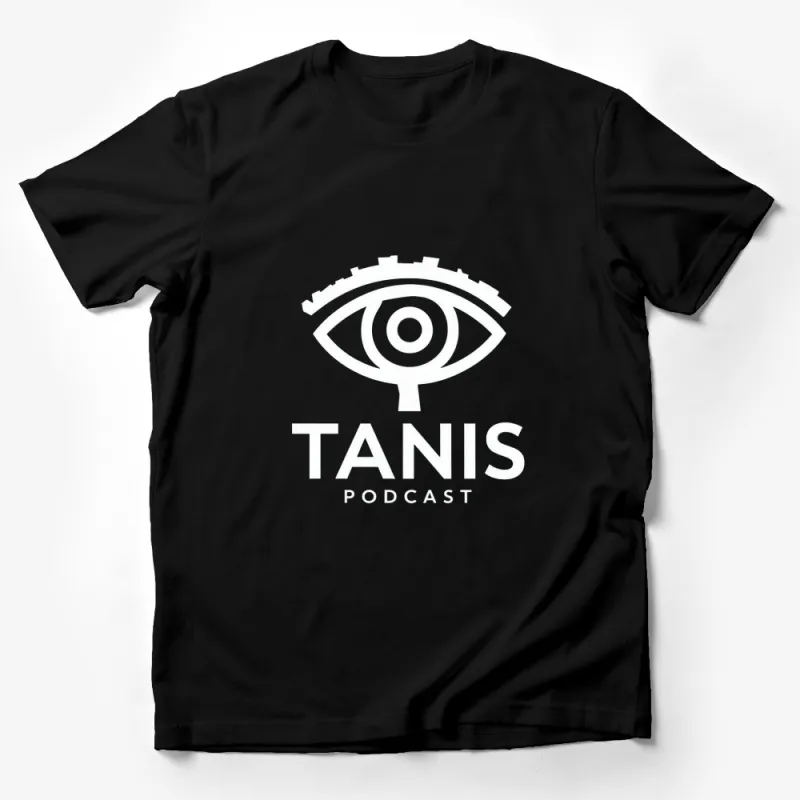 Tanis Podcast Eye Logo Black and White Graphic T-Shirt, Unisex Cotton Tee Male T-Shirt