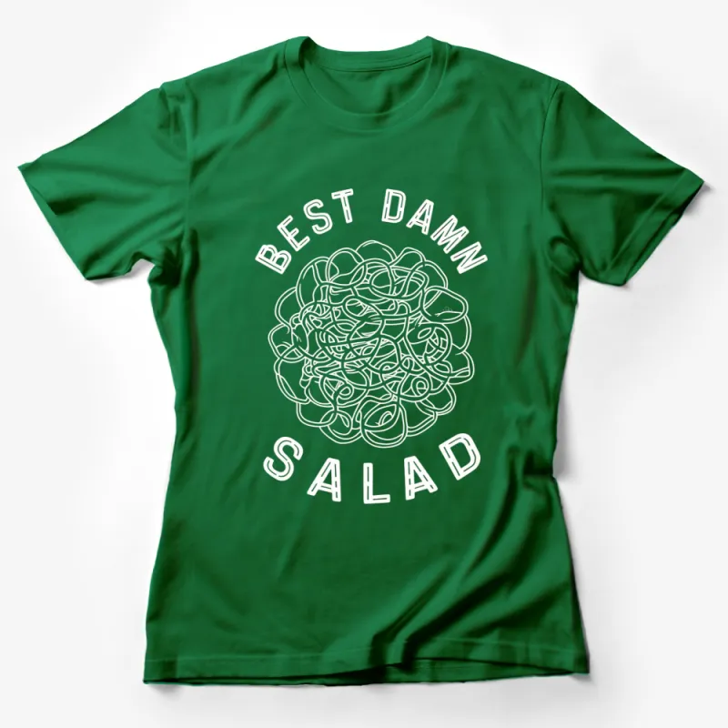 Unique Best Damn Salad T-Shirt, Funny Vegan Tee, Cool Vegetarian Gift, Black Graphic Shirt Female T-Shirt