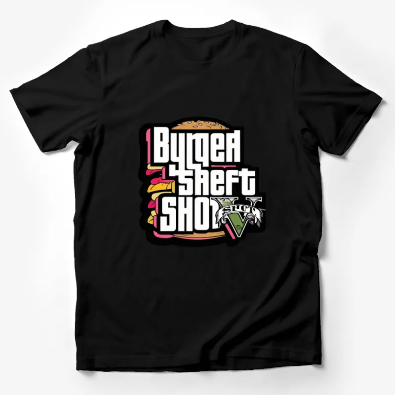 Burger Chef Shot V Graphic Tee, Hipster Foodie T-Shirt, Urban Style Unisex Apparel Male T-Shirt