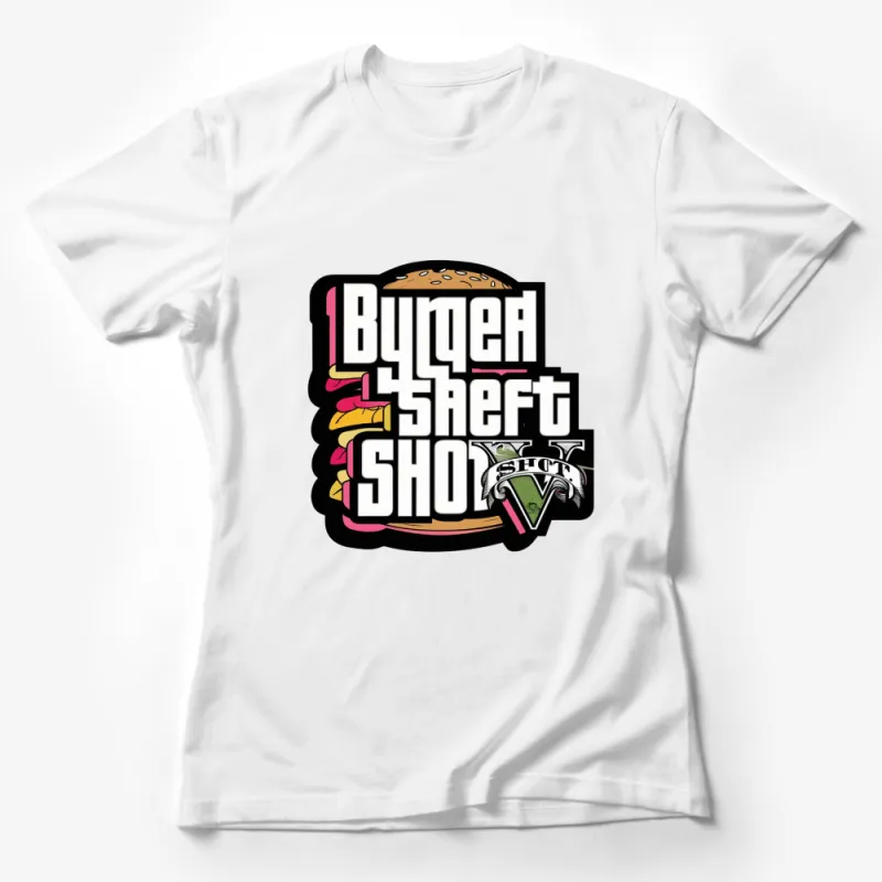 Burger Chef Shot V Graphic Tee, Hipster Foodie T-Shirt, Urban Style Unisex Apparel Female T-Shirt