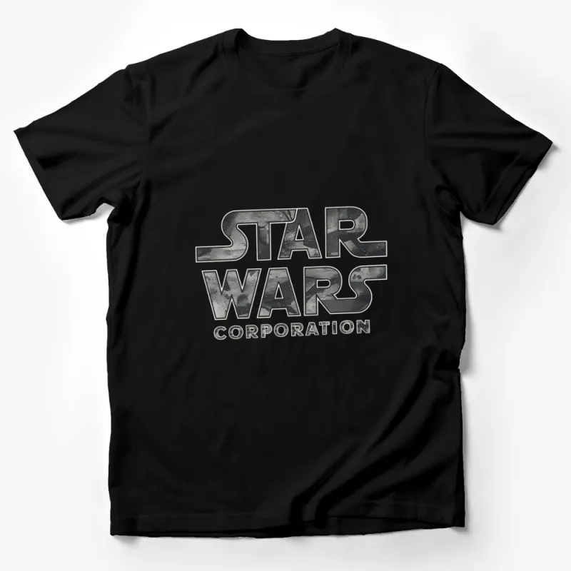 Star Wars Corporation Logo T-Shirt, Vintage Sci-Fi Movie Fan Apparel, Unisex Graphic Tee, Gift for Geeks and Nerds Male T-Shirt