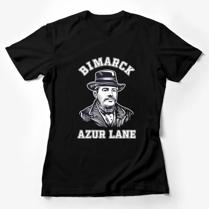 Bismarck Azur Lane Vintage Style Graphic T-Shirt, Nautical History Tee, Men's Fashion Clothing Female T-Shirt