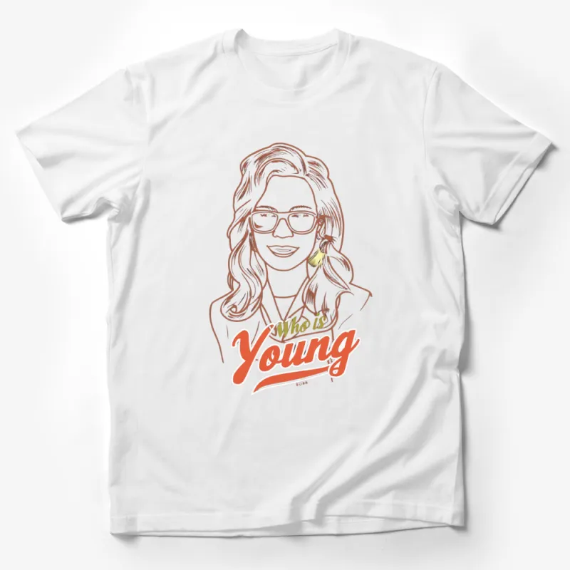 Trendy Who is Young Graphic T-Shirt, Vintage-Inspired Portrait Design, Fashionable Casual Wear Male T-Shirt