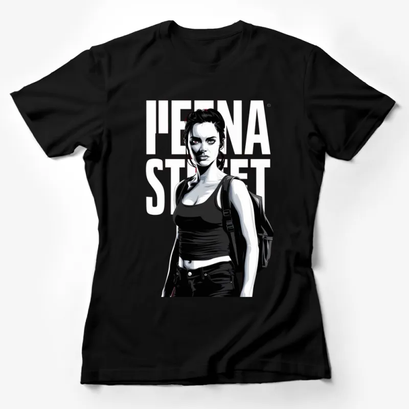 Vintage Comic Art Style T-Shirt, Bold Female Character Design, Retro Fashion Top Female T-Shirt