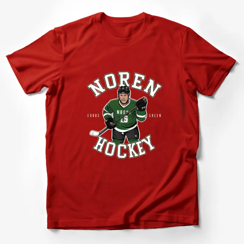 Noren Hockey Team Graphic T-Shirt, Cool Hockey Player Design, Casual Sports Tee Male T-Shirt