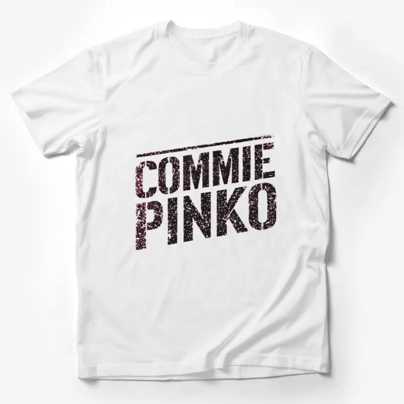 Vintage Commie Pinko Graphic T-Shirt, Distressed Print, Political Statement Tee, Unique Unisex Shirt Design Male T-Shirt