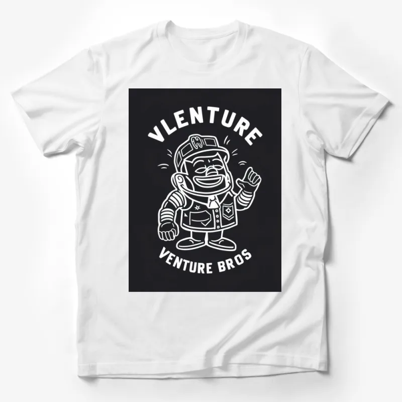 Venture Brothers Themed Cartoon Astronaut T-Shirt, Black Graphic Tee for Fans Male T-Shirt