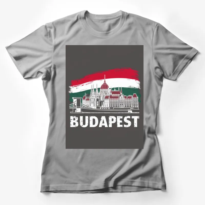 Budapest Skyline T-Shirt, Hungarian Parliament Graphic Tee, Travel Souvenir, Unisex Female T-Shirt