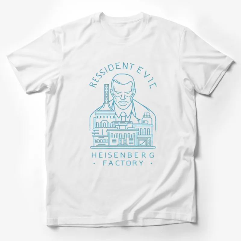 Resident Evil Heisenberg Factory Line Art T-Shirt, Horror Game Inspired Apparel Male T-Shirt