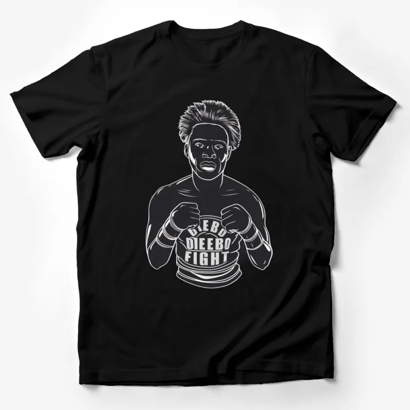 Retro Boxing Icon Graphic Tee, Vintage Boxer Design, Classic Sport Fight T-Shirt Male T-Shirt