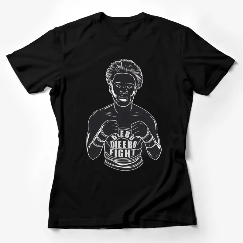 Retro Boxing Icon Graphic Tee, Vintage Boxer Design, Classic Sport Fight T-Shirt Female T-Shirt