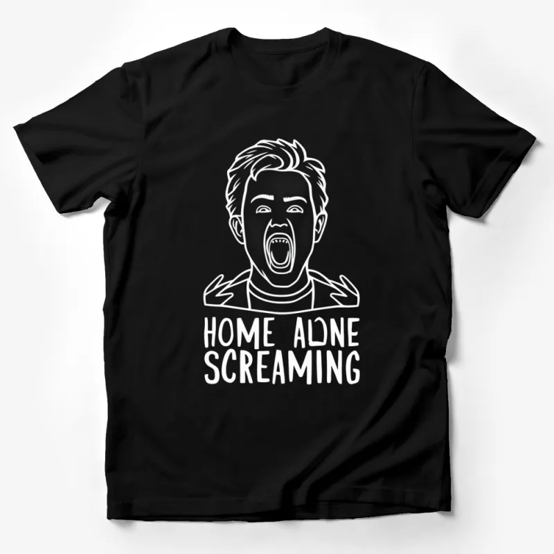 Retro Home Alone Screaming T-Shirt, Classic Movie Scream Graphic Tee, Unisex T-Shirt Design, Gift Idea Male T-Shirt