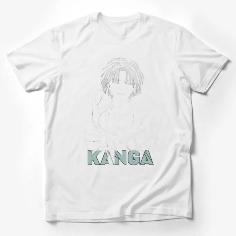 Anime Style Sketch Graphic T-Shirt, Trendy Manga Boy Design Tee, Casual Streetwear Male T-Shirt