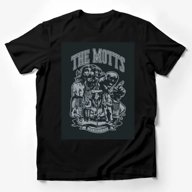 The Motts Retro Band Graphic T-Shirt, Vintage Rock Band Tee, Musician Gift, Men's Fashion Clothing Male T-Shirt