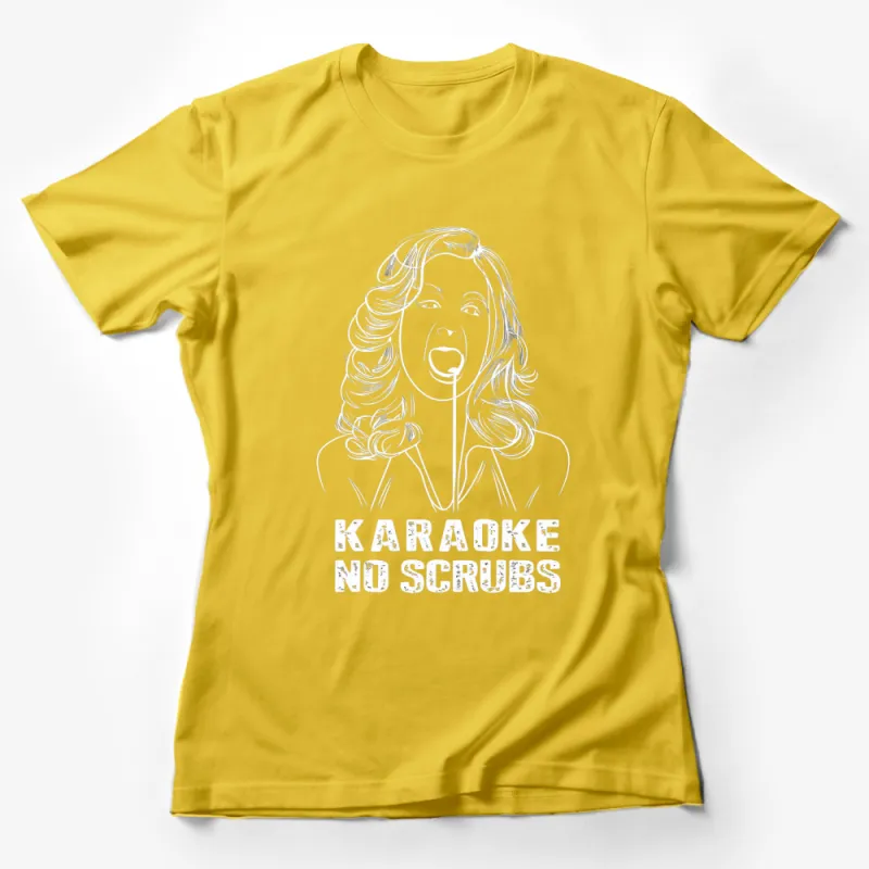 Karaoke No Scrubs T-Shirt, Vintage Style Singing Tee, Music Lover Gift, Women's Casual Wear Female T-Shirt