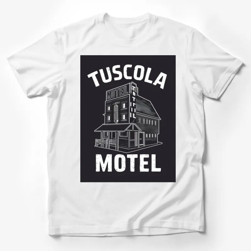 Vintage Tuscola Motel T-Shirt, Retro Hotel Graphic Tee, Unique Urban Sketch Shirt, Fashionable Travel T-Shirt Male T-Shirt