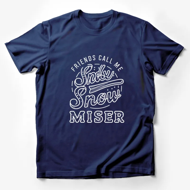 Friends Call Me Snow Miser T-Shirt, Unisex White Graphic Tee, Holiday Winter Design Top Male T-Shirt