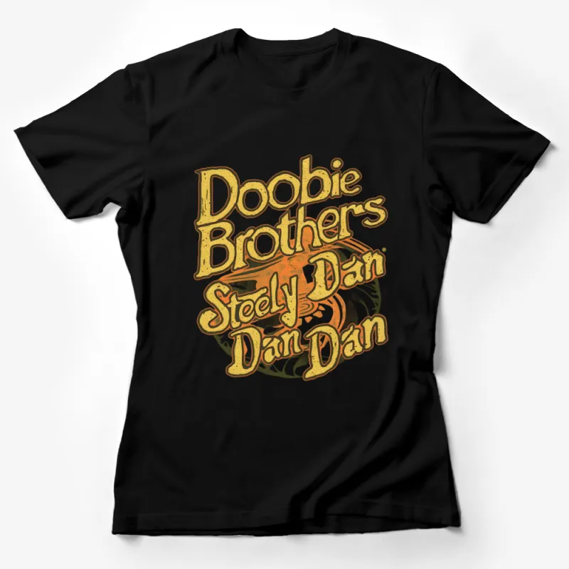 Vintage Rock Band T-Shirt, Doobie Brothers Steely Dan Fan Apparel, Music Concert Tee, Unisex Clothing Female T-Shirt