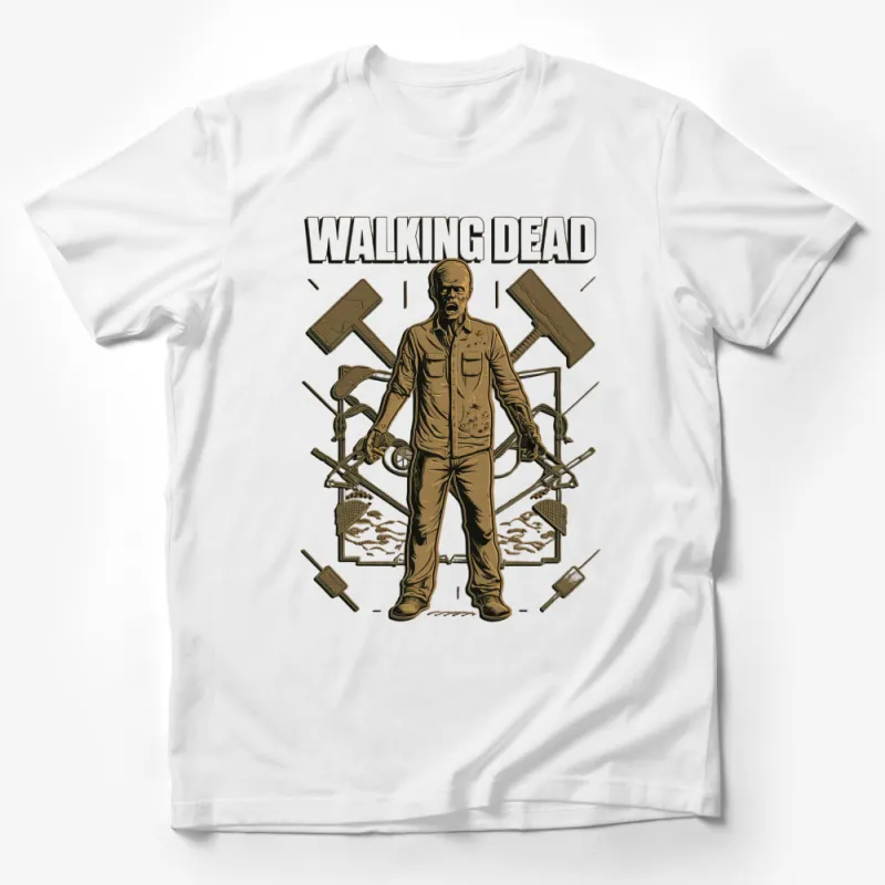 Walking Dead Zombie Graphic T-Shirt, Horror Series Fan Tee, Cool Men's Fashion, Casual Streetwear Top Male T-Shirt