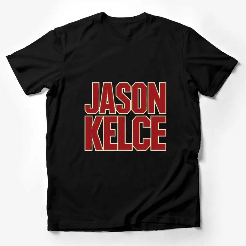 Jason Kelce Inspired T-Shirt, Maroon and White Text Design, Sports Fan Apparel, Unisex Tee Male T-Shirt