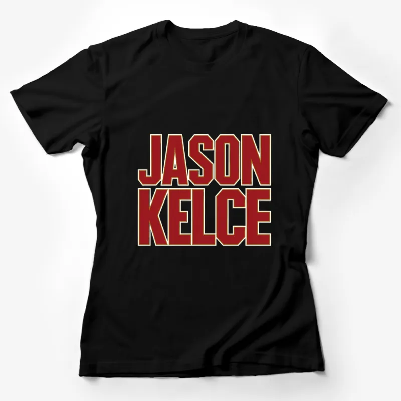 Jason Kelce Inspired T-Shirt, Maroon and White Text Design, Sports Fan Apparel, Unisex Tee Female T-Shirt