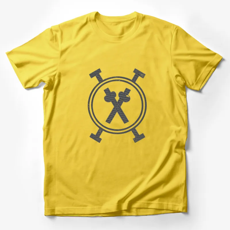 Nautical Wheel and Anchors T-Shirt, Unisex Graphic Tee, Sailor Theme Shirt, Casual Maritime Fashion, Comfortable Summer Wear Male T-Shirt