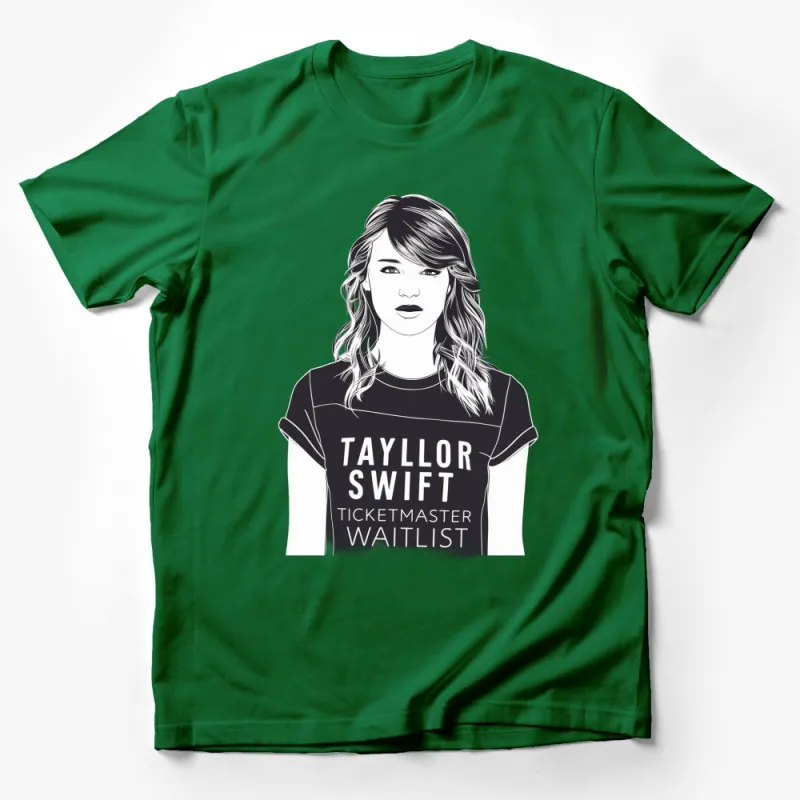 Taylor Graphic Tee, Pop Music Fan T-Shirt, Black and White Illustration Art Shirt Male T-Shirt