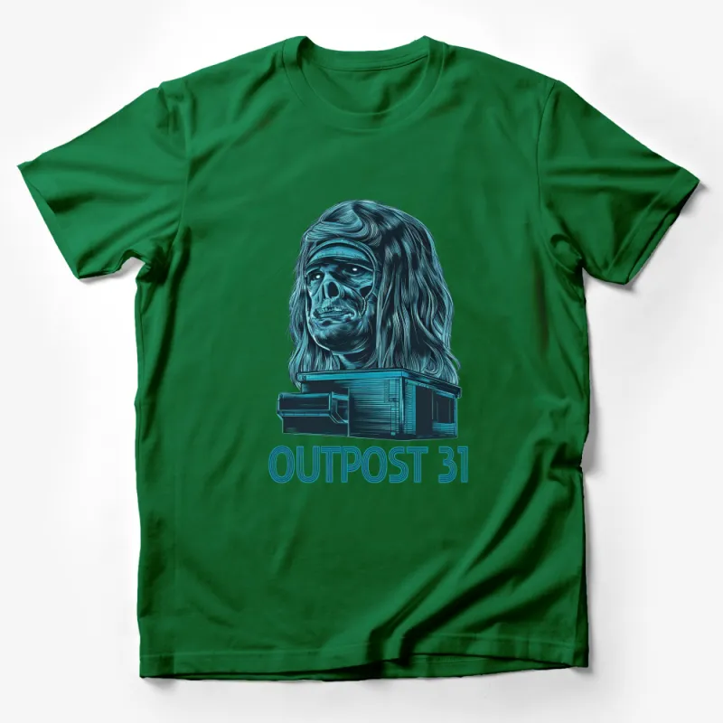 Vintage Sci-Fi Inspired Outpost 31 Graphic T-Shirt, Cool Retro Movie Tee, Unique Illustration Unisex Shirt Male T-Shirt