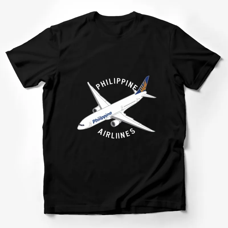 Philippine Airlines Plane Graphic T-Shirt, Aviation Enthusiast Gift, Airplane Illustration Tee Male T-Shirt