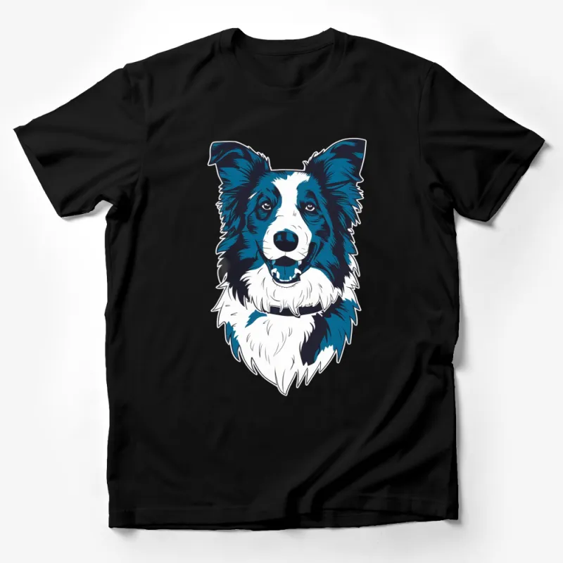 Border Collie Dog T-Shirt, Cute Pet Lover Gift, Graphic Animal Tee, Unisex Shirt for Dog Owners Male T-Shirt