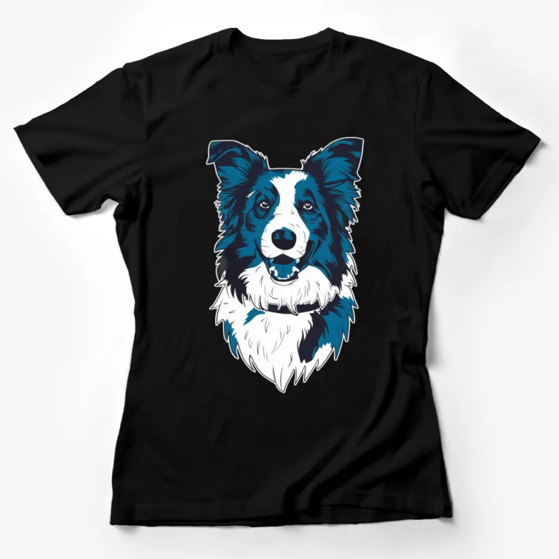 Border Collie Dog T-Shirt, Cute Pet Lover Gift, Graphic Animal Tee, Unisex Shirt for Dog Owners Female T-Shirt