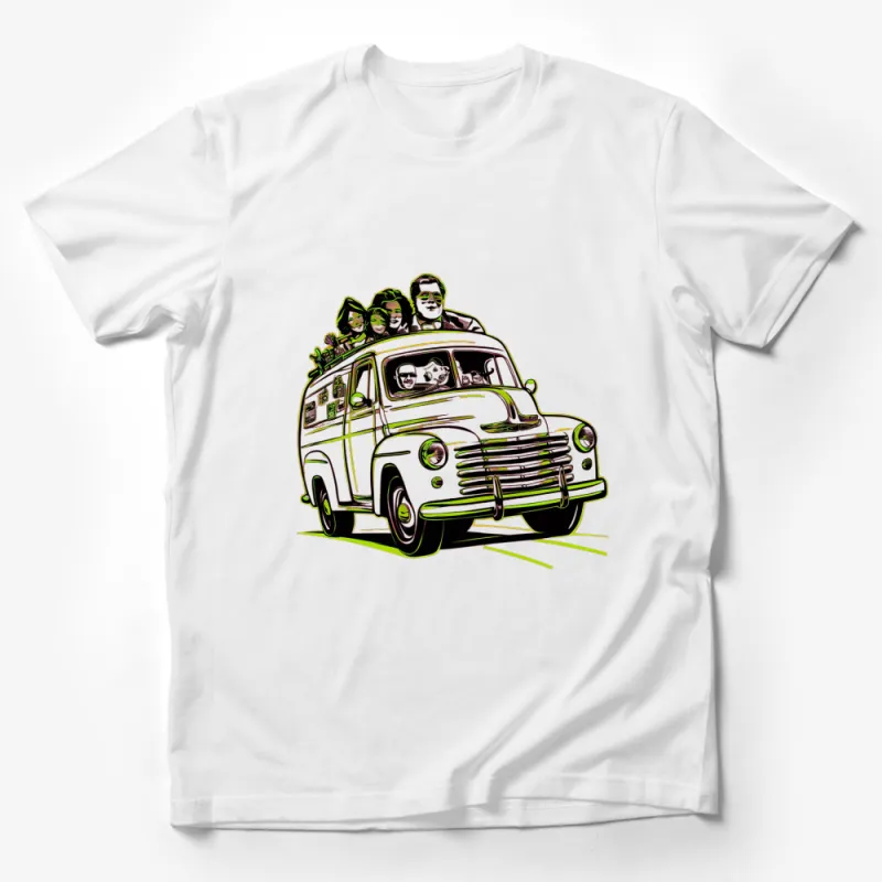 Vintage Van Road Trip T-Shirt, Family Adventure Tee, Retro Travel Graphic, Unisex Cotton Shirt Male T-Shirt