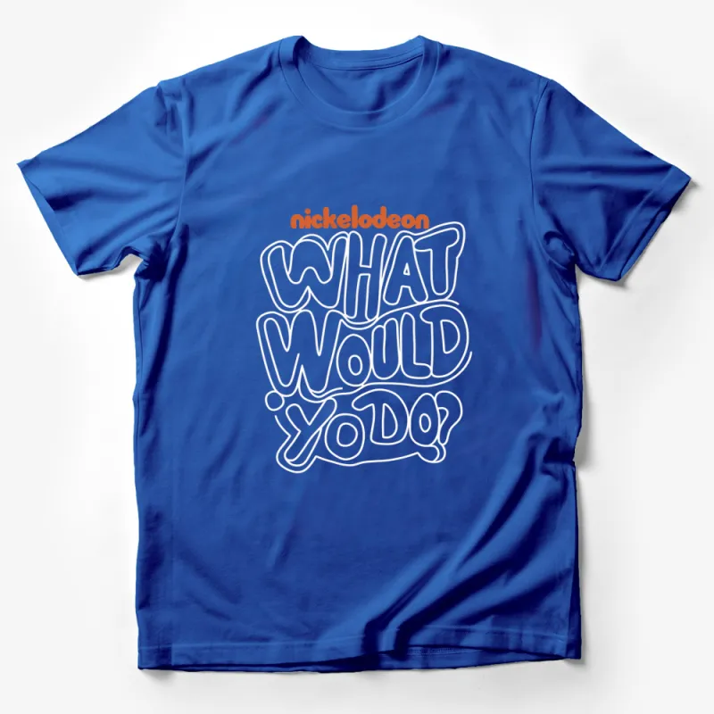 Nickelodeon Inspired T-Shirt, What Would You Do? Graphic Tee, Black and White, Unisex Shirt Male T-Shirt