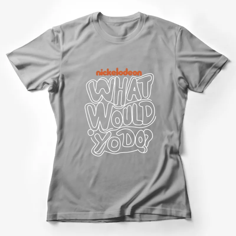 Nickelodeon Inspired T-Shirt, What Would You Do? Graphic Tee, Black and White, Unisex Shirt Female T-Shirt