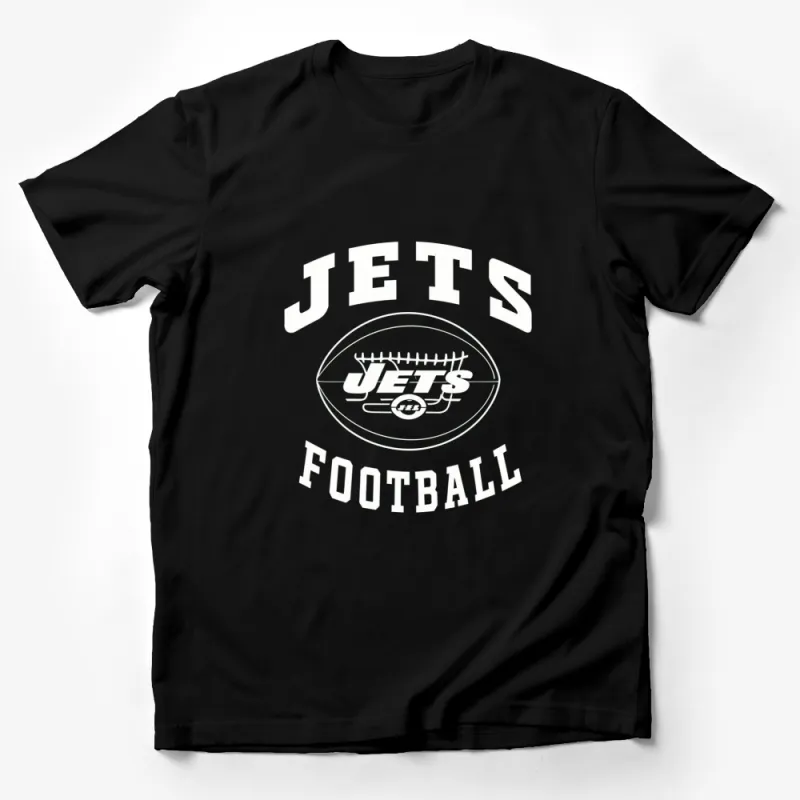 Jets Football Graphic T-Shirt, Sports Fan Apparel, Black and White Athletic Tee, Casual Wear Male T-Shirt