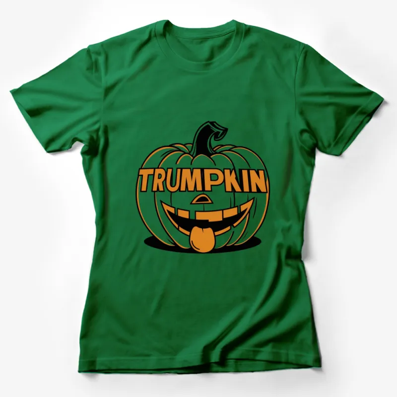 Trumpkin Pumpkin Graphic T-Shirt, Funny Halloween Tee, Fall Festival Orange Pumpkin Shirt, Unisex Adult and Kids Sizes Female T-Shirt