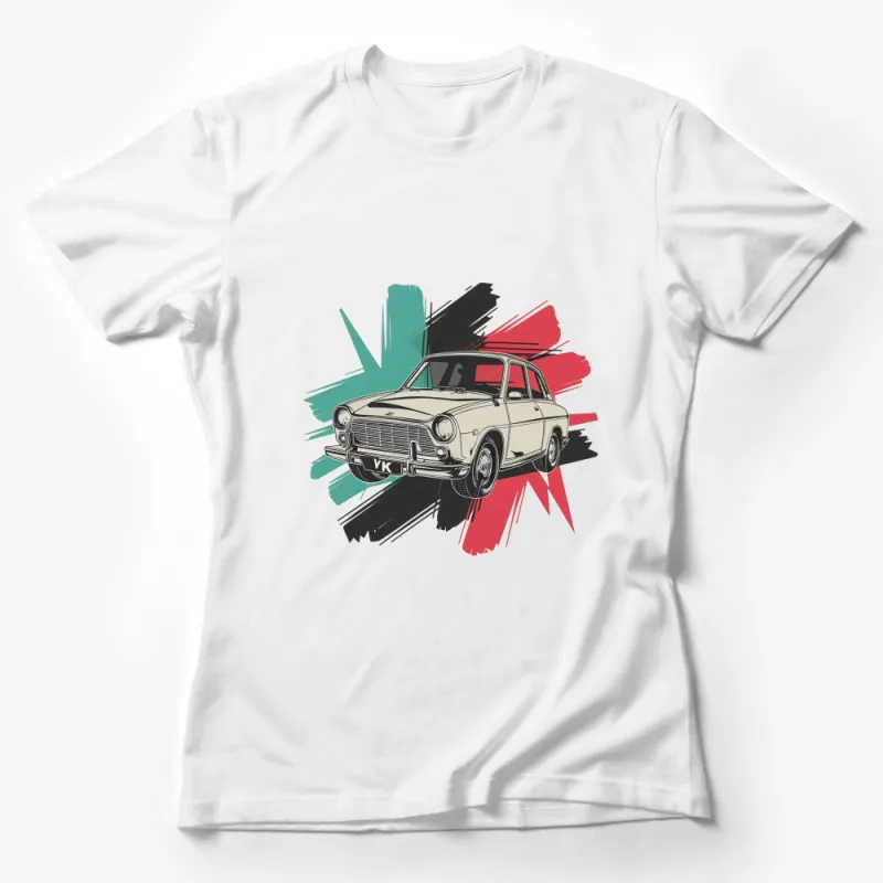 Vintage Car Graphic T-Shirt, Classic Car Enthusiast Tee, Retro Automobile Artwork, Unique Gift Idea Female T-Shirt