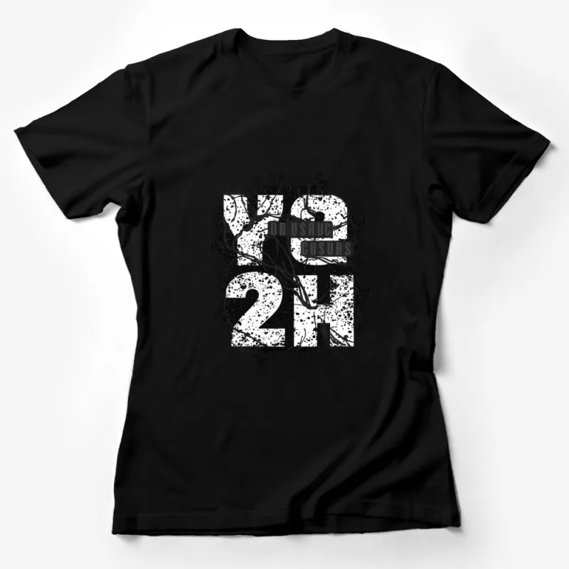 Urban Grunge Street Art T-Shirt, Black and White Graphic Tee, Modern Abstract Fashion Top, Unisex T-Shirt Design Female T-Shirt