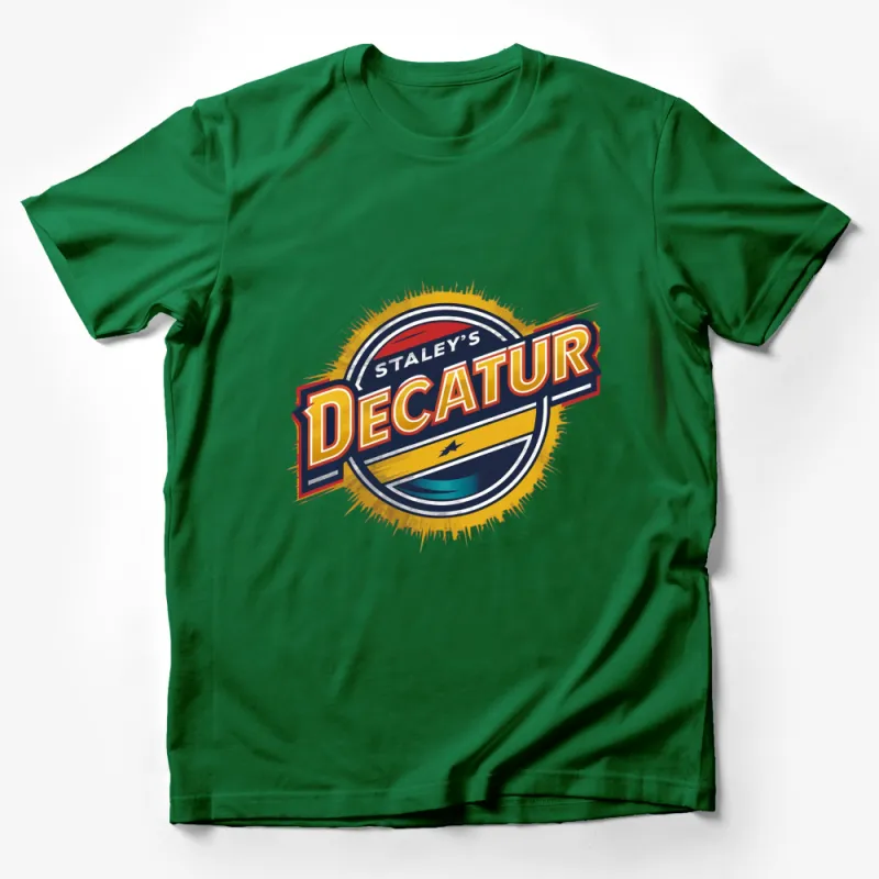 Vintage Decatur Logo T-Shirt, Retro Graphic Tee, Casual Style Apparel, Unisex Fashion Male T-Shirt