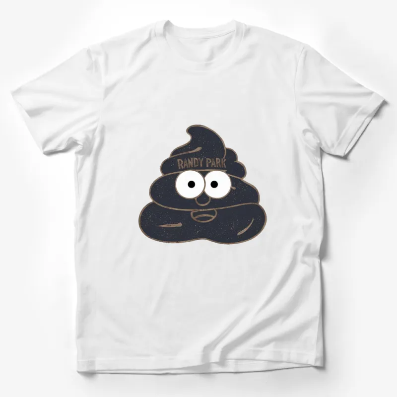 Randy Park Cartoon Poop Emoji T-Shirt, Funny Novelty Graphic Tee, Unisex Casual Shirt Male T-Shirt