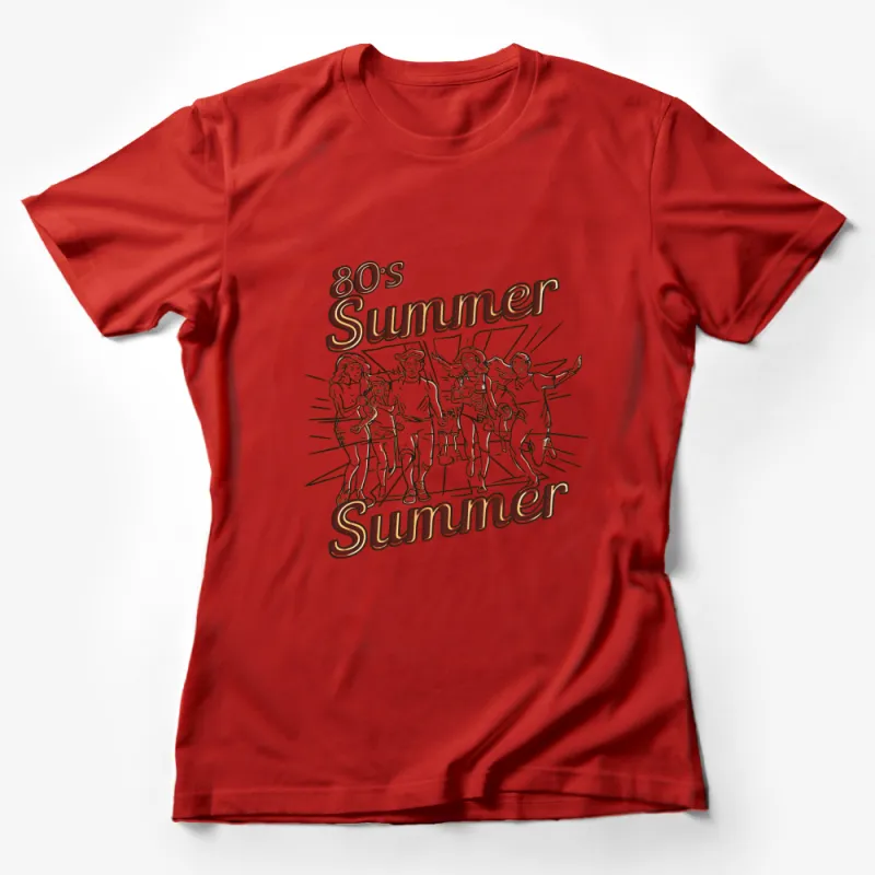 Retro 80's Summer Fun T-Shirt, Vintage Style Graphic Tee, Unisex Casual Wear Female T-Shirt