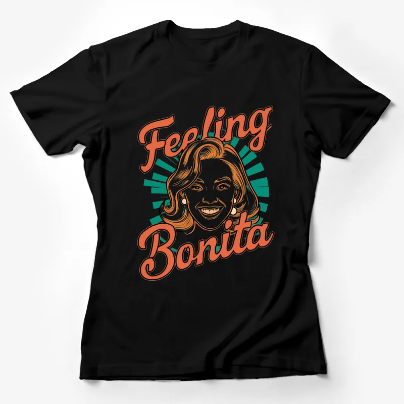 Vintage Inspired Feeling Bonita Retro Graphic T-Shirt for Women, Feminine Casual Wear Female T-Shirt